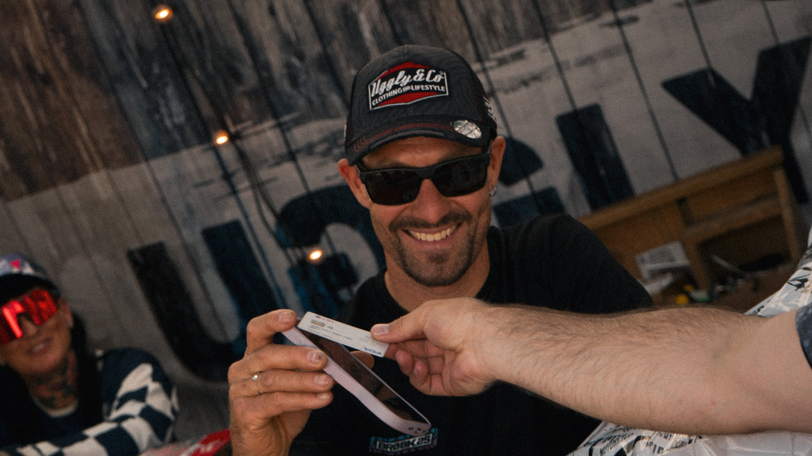 Josh Brookes at the uggly and co pop up shop during the Isle of Man tt