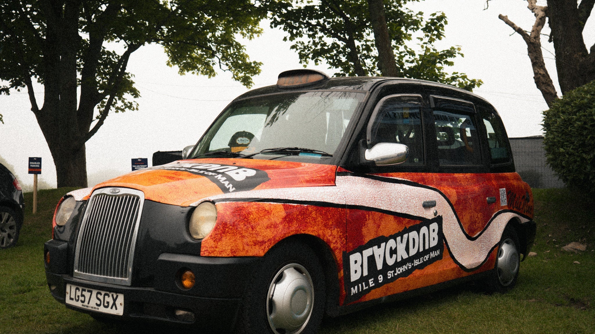 The Black Dub custom taxi at the Isle of Man tt
