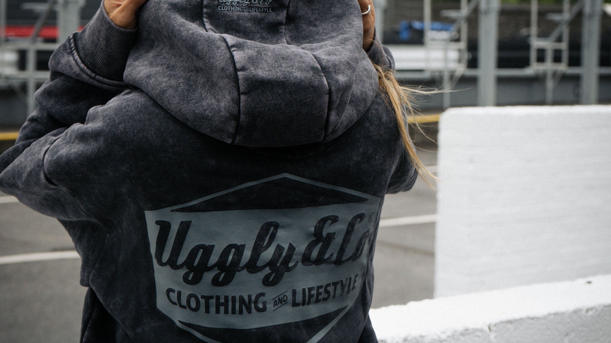 uggly and co diamond hoodie pictured in pit lane at iom tt