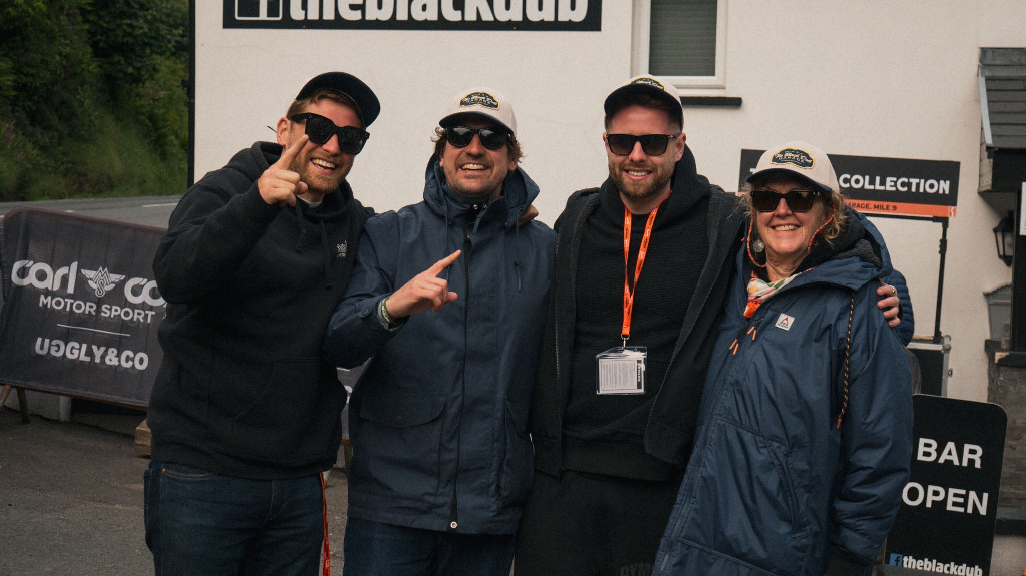 motorsport fans watching the Isle of Man tt from the black dub