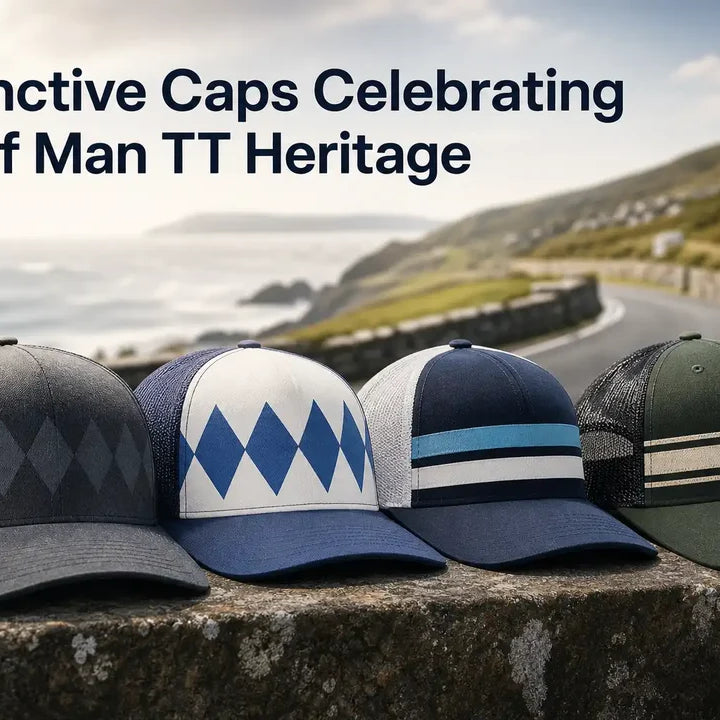 Distinctive Caps Celebrating Isle of Man TT Heritage