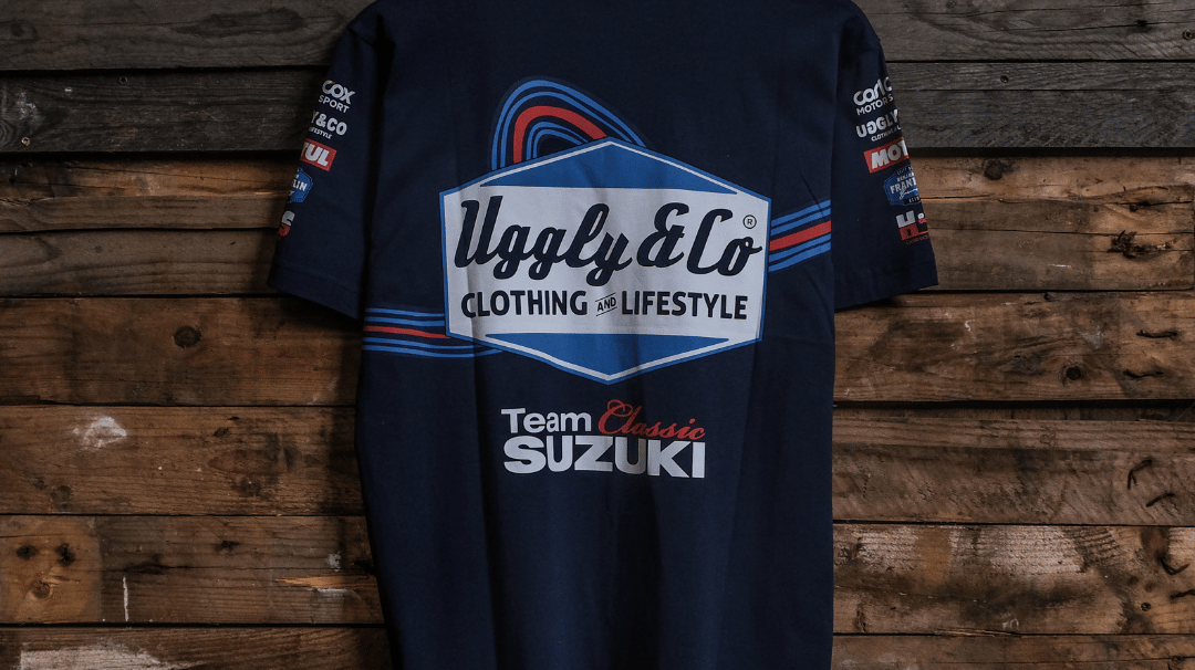 team classic Suzuki uggly and co blue t-shirt