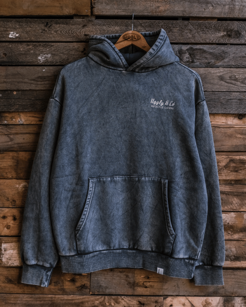 Bikers Acid Wash Hoodie