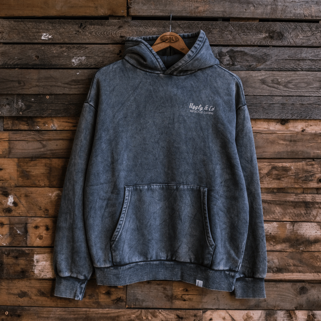 Bikers Acid Wash Hoodie