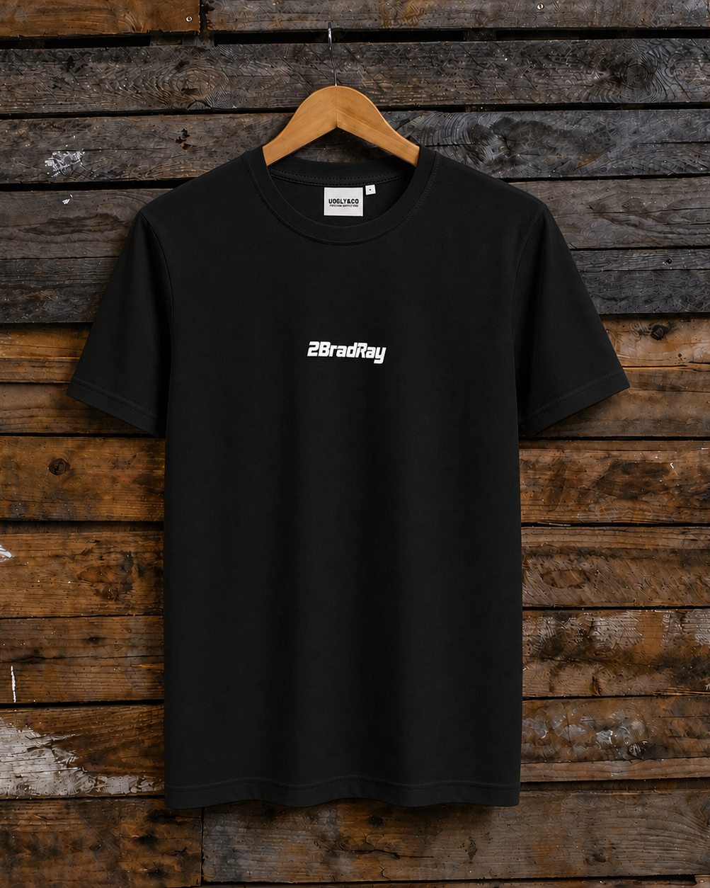 Black Bradley Ray Take The Risk T-shirt featuring a small white front logo
