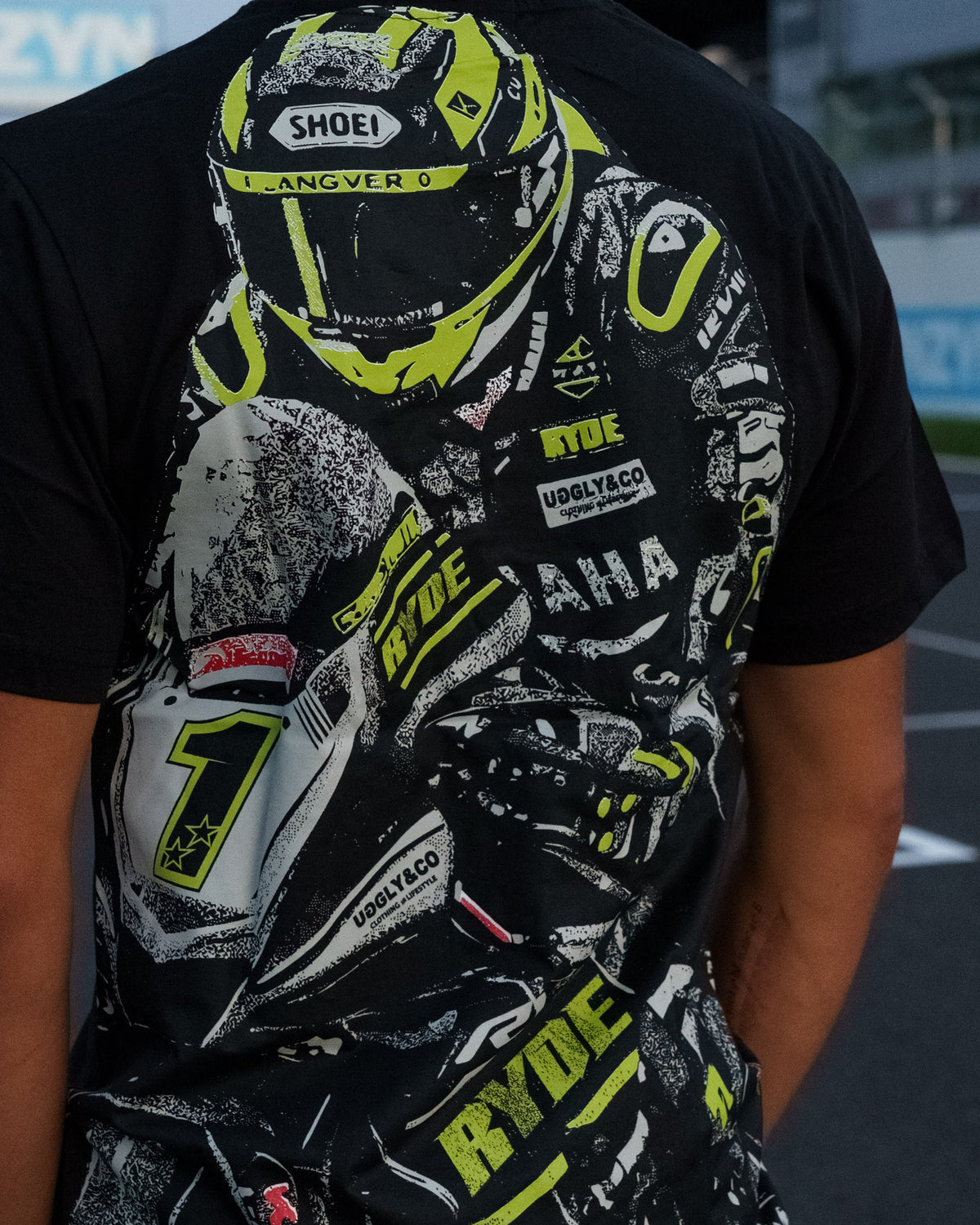 Black Kyle Ryde Graphic T-Shirt back view