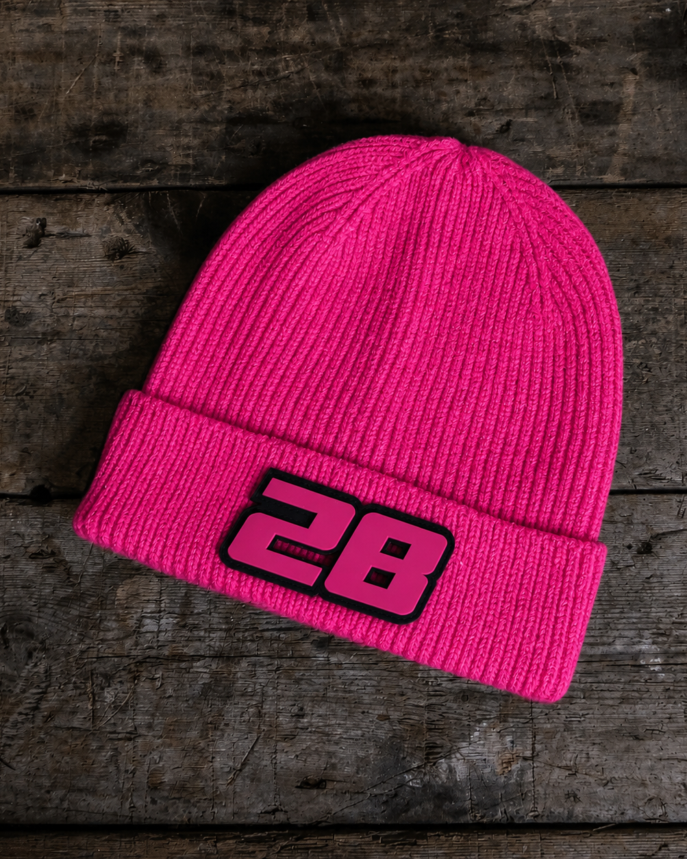 brad ray signature pink beanie