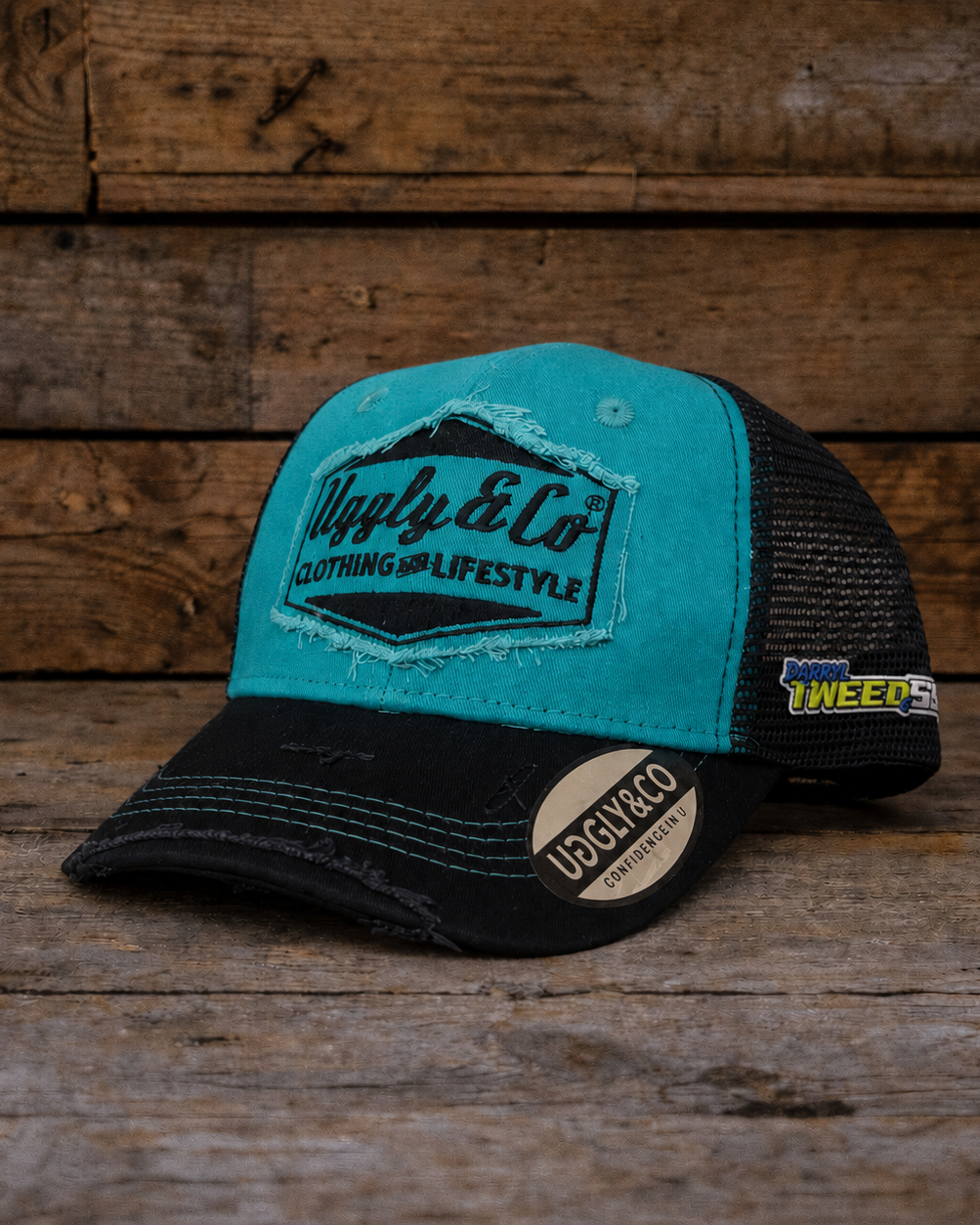 darryl tweed signature turquoise and black diamond cap