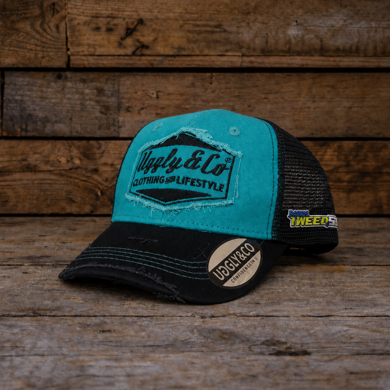 darryl tweed signature turquoise and black diamond cap