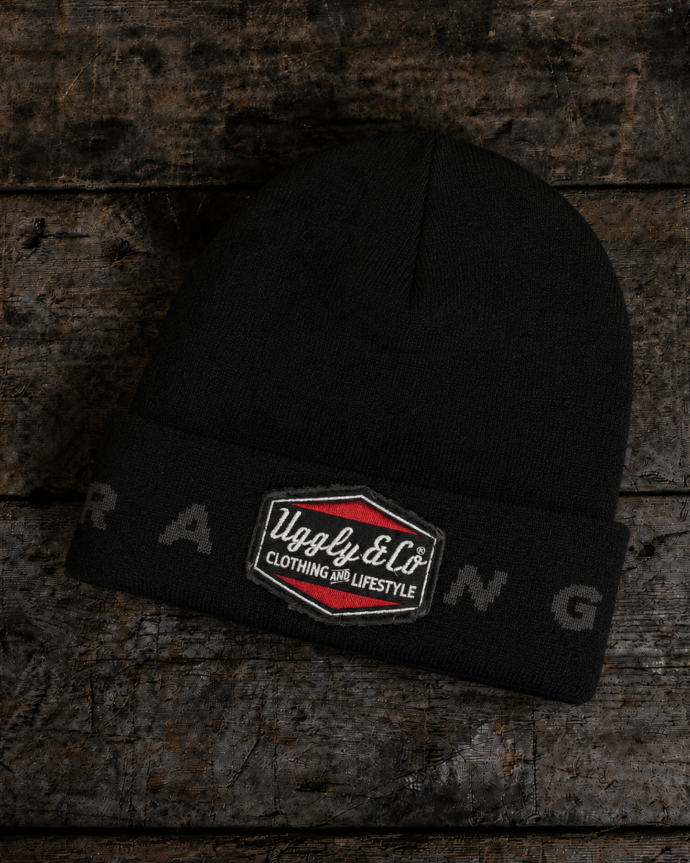 fs3 black and red diamond logo beanie