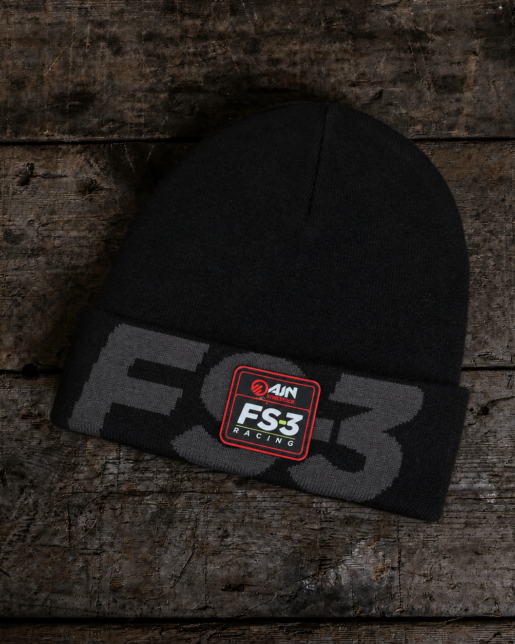 fs3 racing black beanie