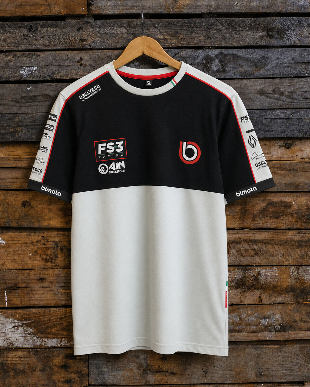 fs3 racing t-shirt, bimota motorsport clothing
