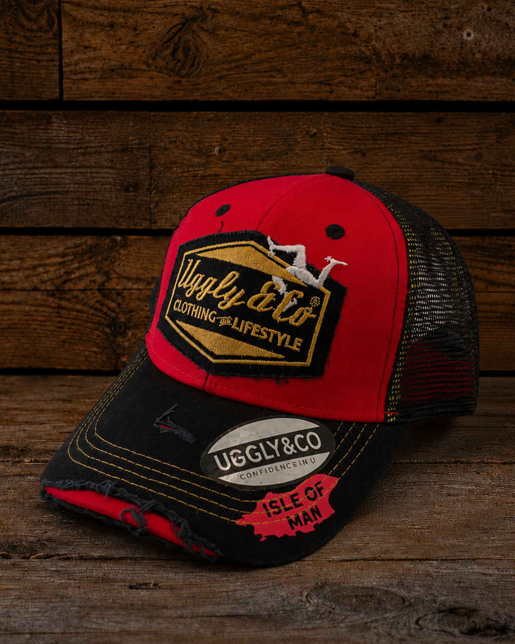 Side view of the Isle of Man Road Racing Diamond Cap