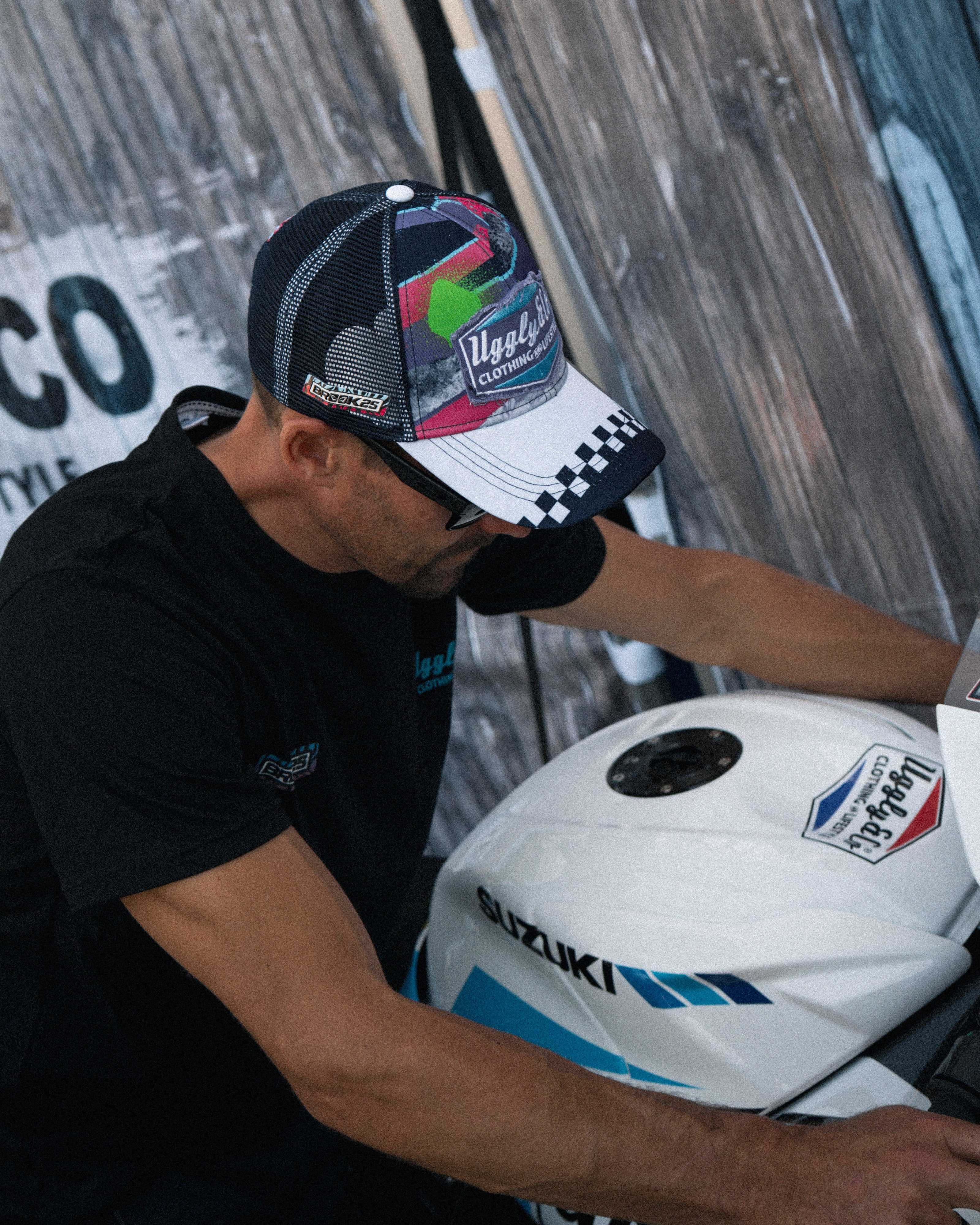 Josh brookes with suzuki gsxr in signature hat