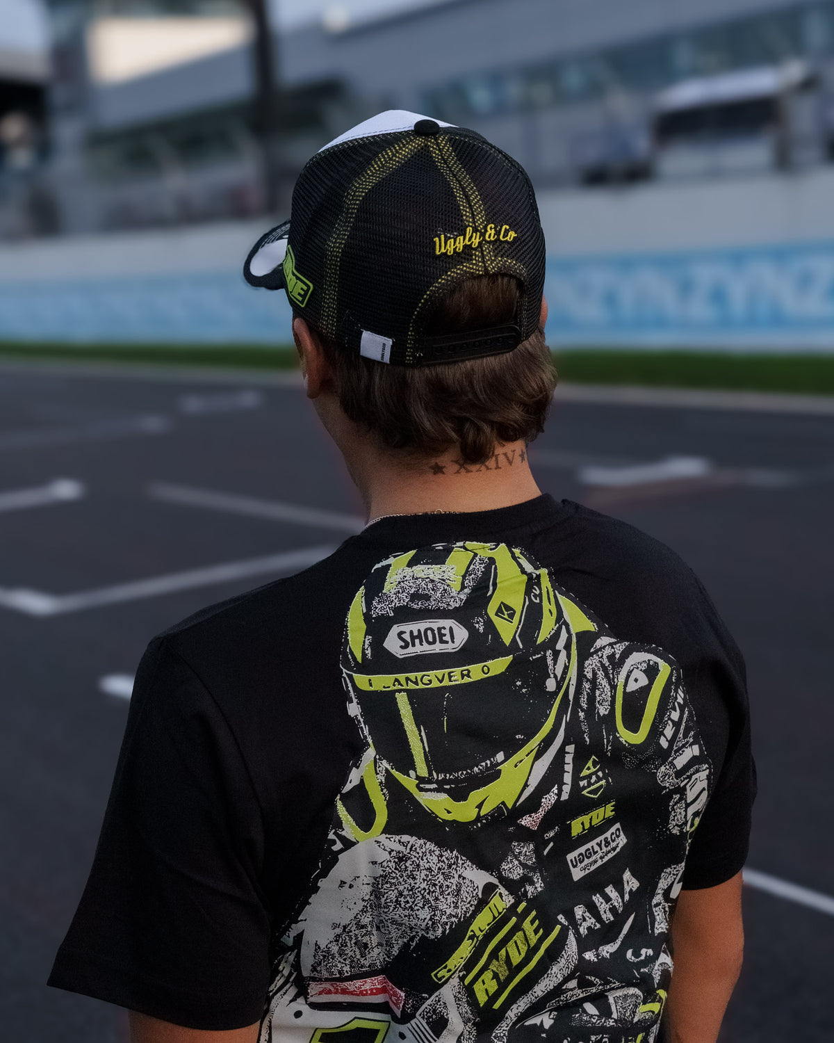 Black Kyle Ryde Graphic T-Shirt worn trackside