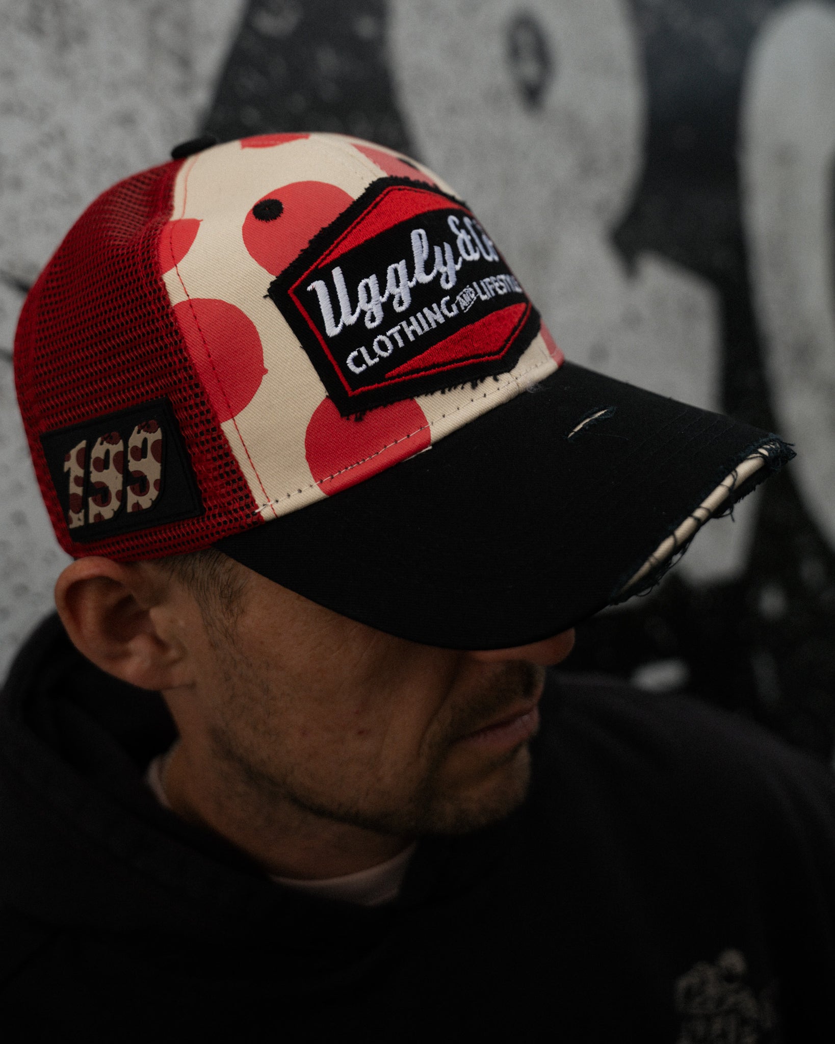 Pierre Yves Bian designer polka dot trucker cap lifestyle image