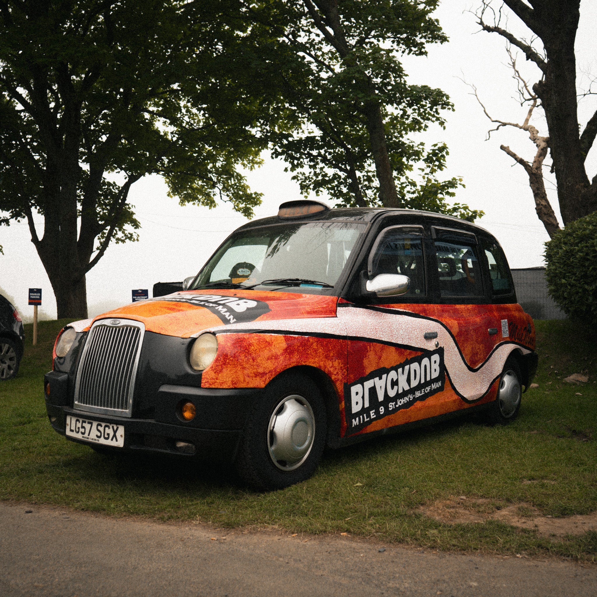 The Black Dub custom taxi at the Isle of Man tt