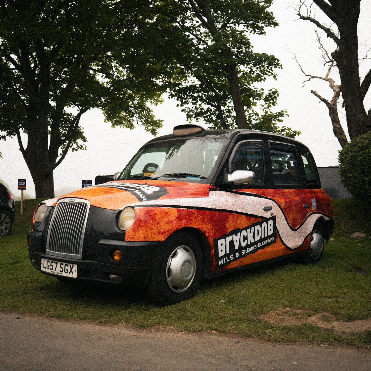The Black Dub custom taxi at the Isle of Man tt