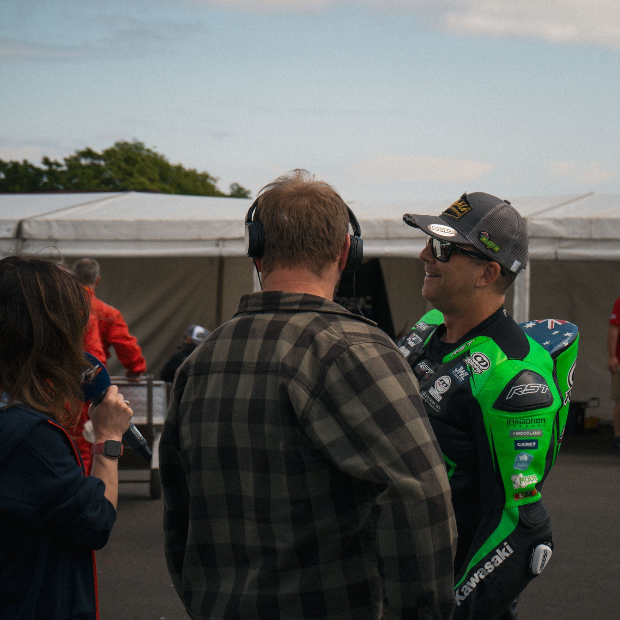 davo johnson interviewed in pit lane at race track