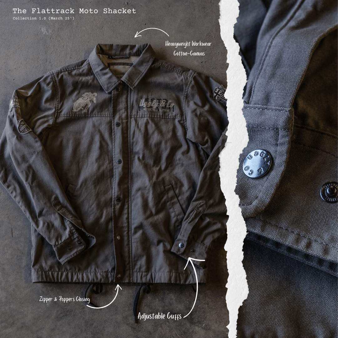 Introducing the Flattrack Moto Shacket – Uggly&Co's First Outerwear Piece