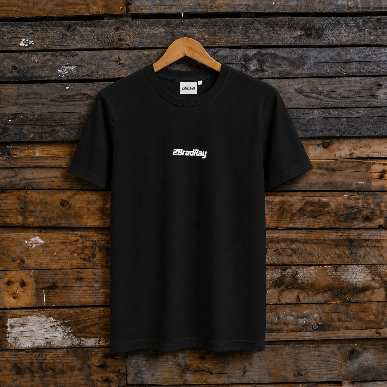 Black Bradley Ray Take The Risk T-shirt featuring a small white front logo