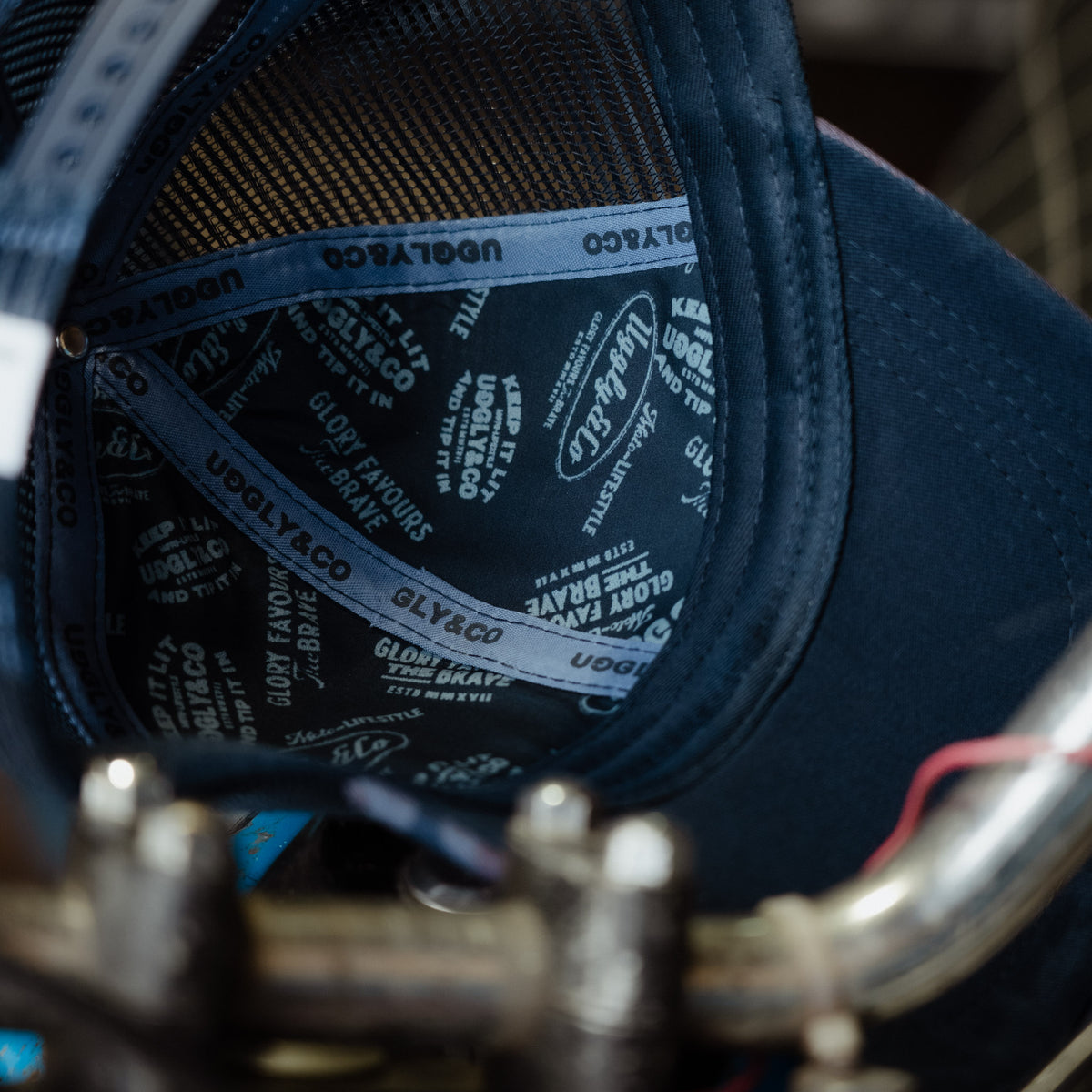 the lining inside mens trucker cap