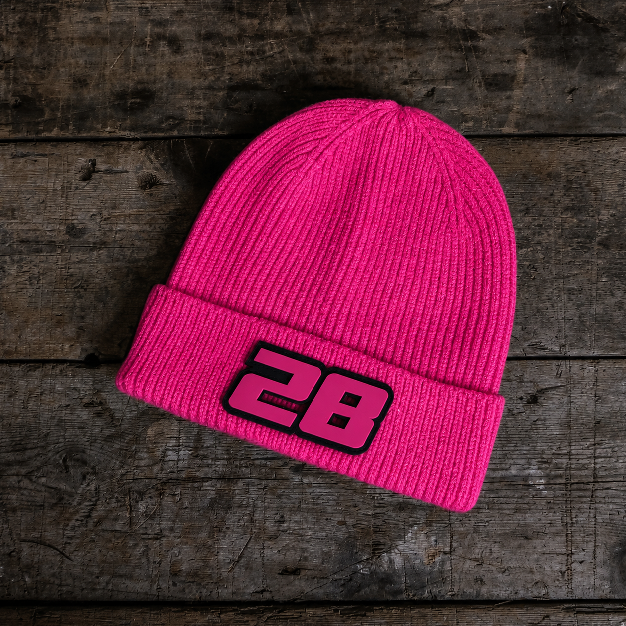 brad ray signature pink beanie