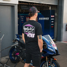 Bradley Ray #28 Black T-Shirt with Yamaha British Superbikes styling