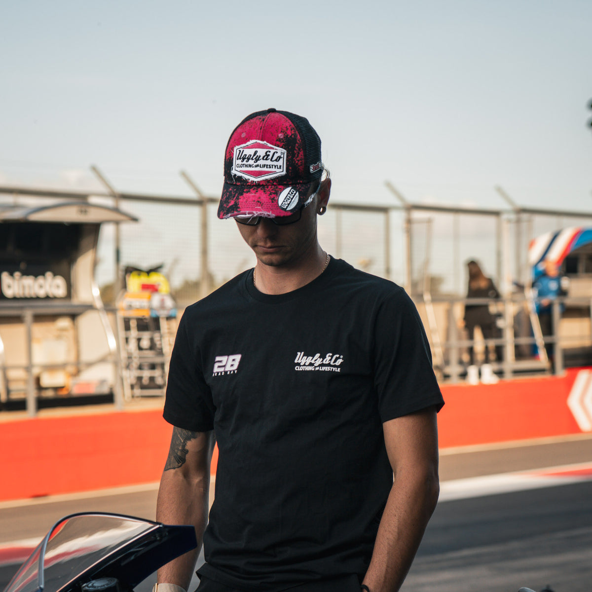 Bradley Ray #28 x Diamond Black T-Shirt inspired by McAMS Yamaha motorcycle racing