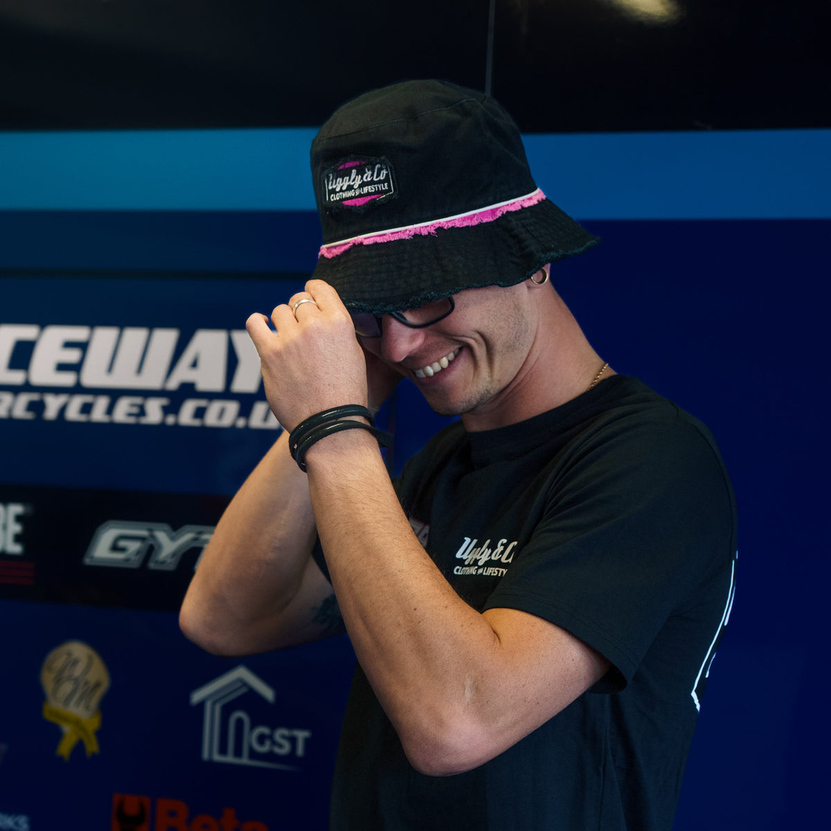 Bradley Ray #28 x Diamond Bucket Hat inspired by McAMS Yamaha motorcycle racing