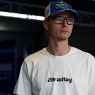 Bradley Ray White T-Shirt with McAMS Yamaha motorcycle racing inspired styling