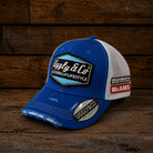 Front view of the Diamond Trucker Cap x McAMS Raceways