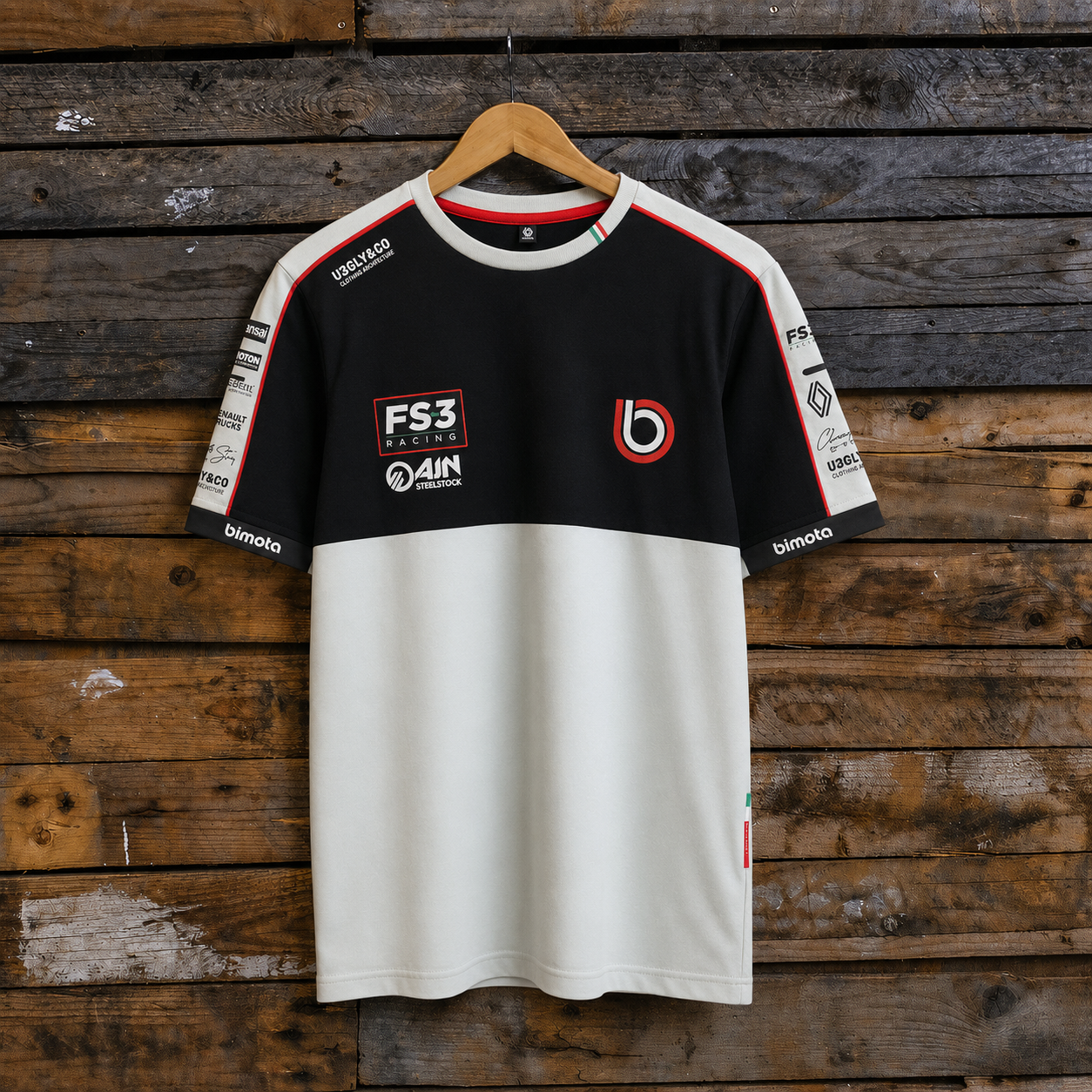 fs3 racing t-shirt, bimota motorsport clothing