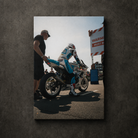 Josh Brookes on the Isle of Man TT grid before the race, shown as canvas wall art