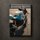 Rear side view of Josh Brookes’ Uggly & Co Isle of Man TT bike on the grid, displayed as canvas wall art.