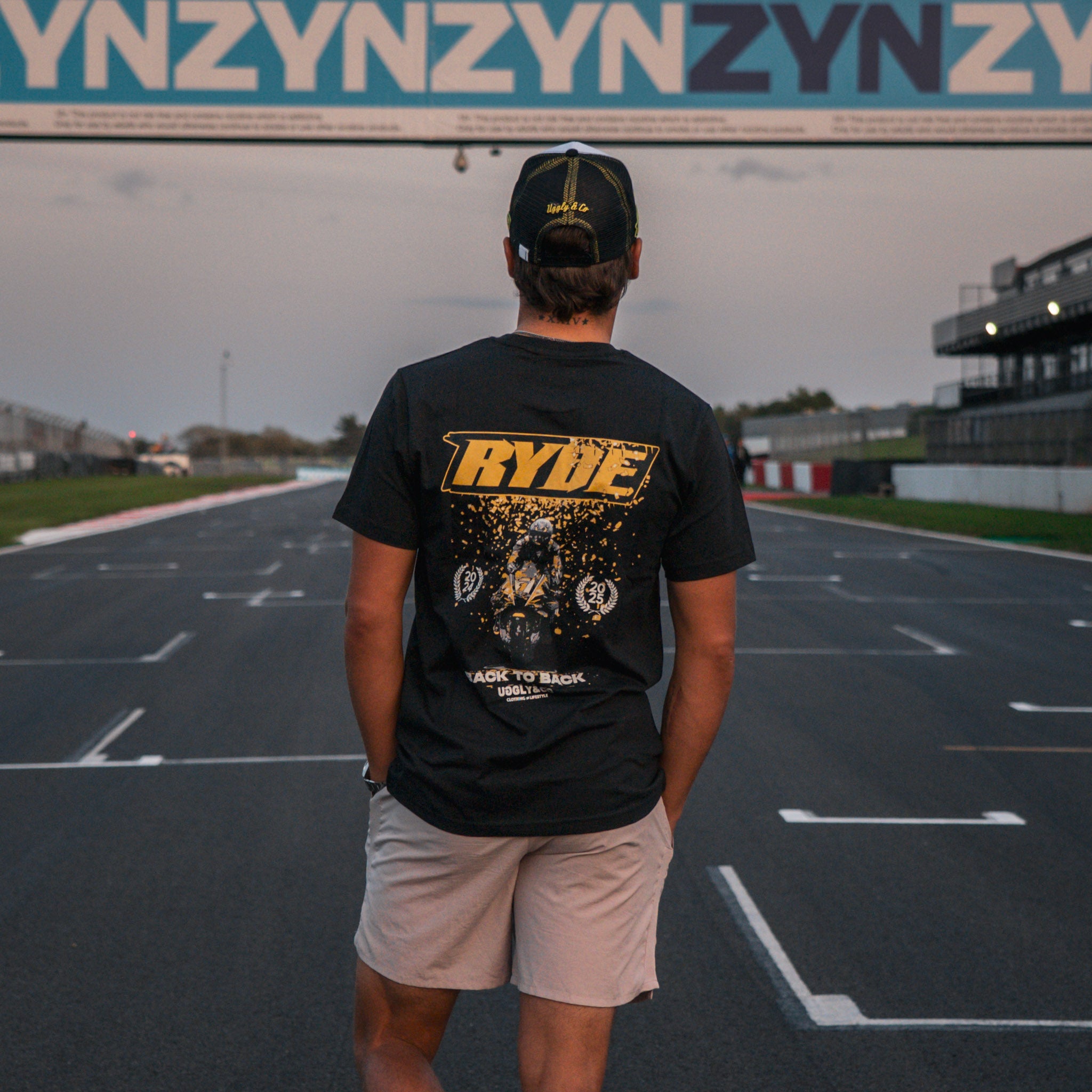 Kyle Ryde Back-to-Back Championship Confetti Tee back view