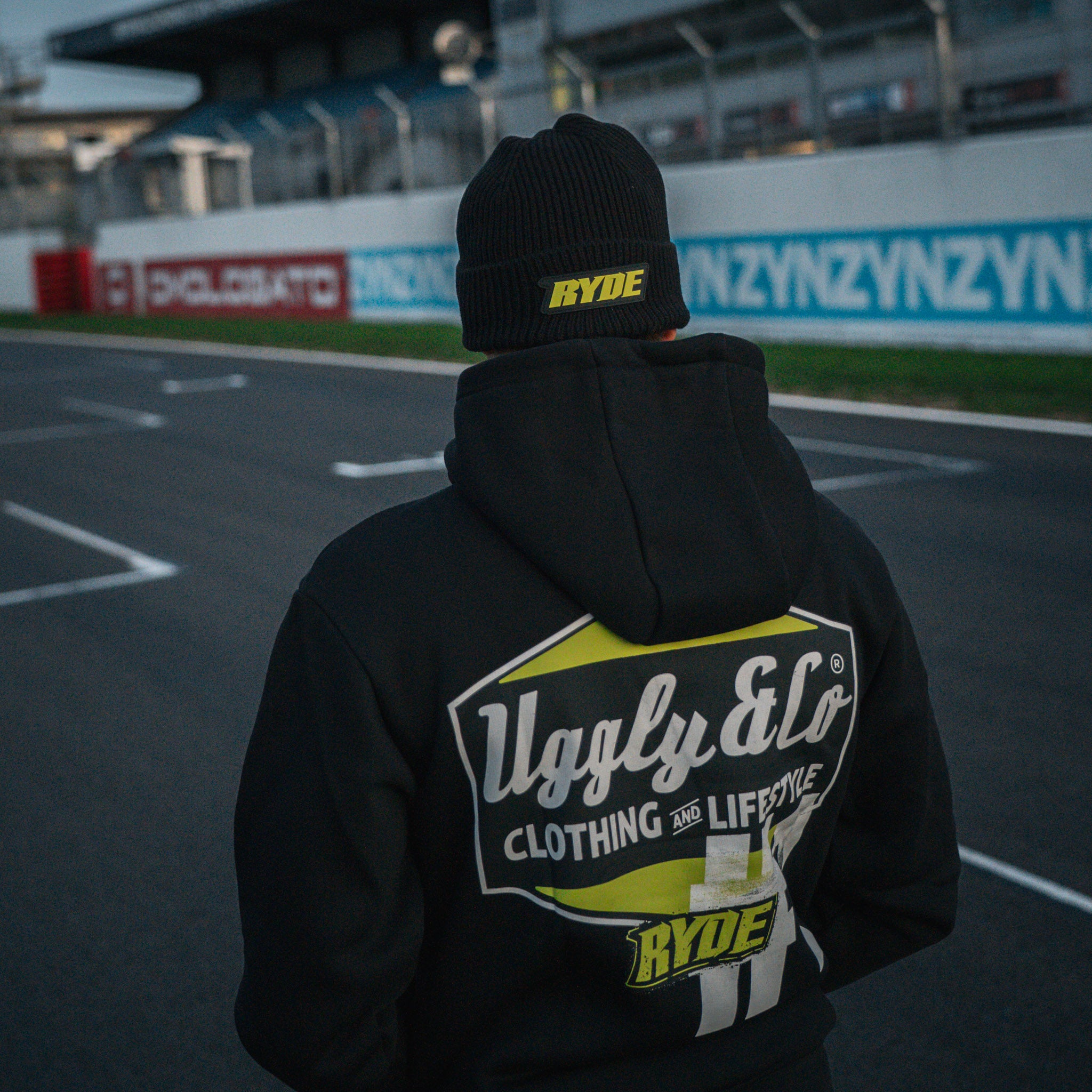 Close up detail of Kyle Ryde x Black Diamond Hoodie