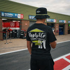 Pit lane photo of Kyle Ryde wearing the Uggly&Co Diamond T-Shirt before racing