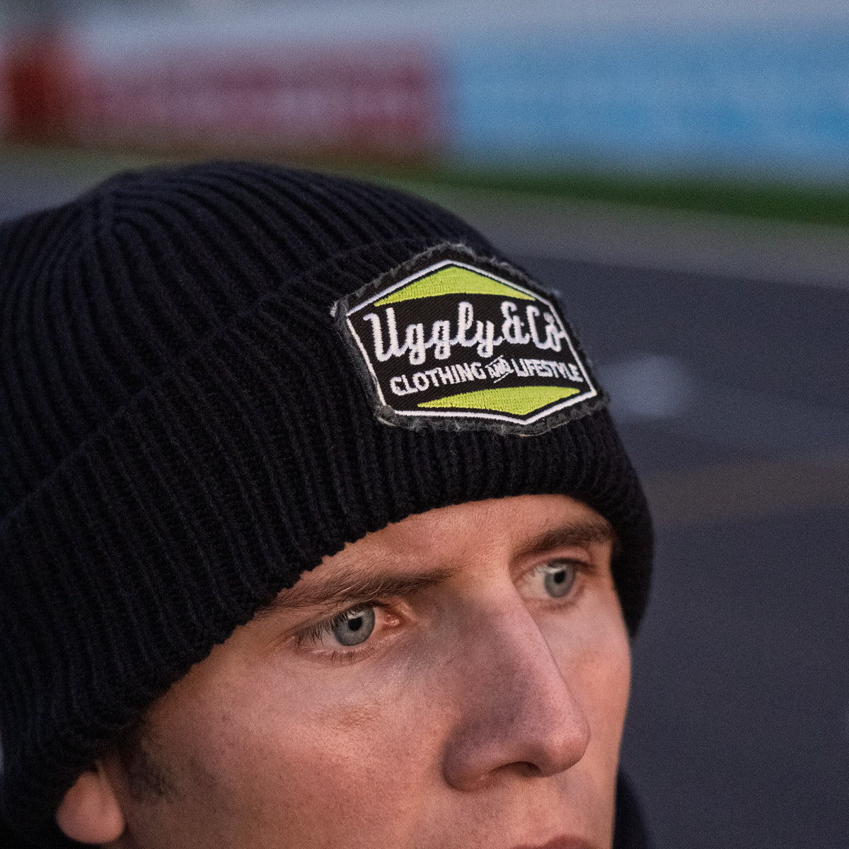 close up shot of Kyle Ryde wearing black beanie