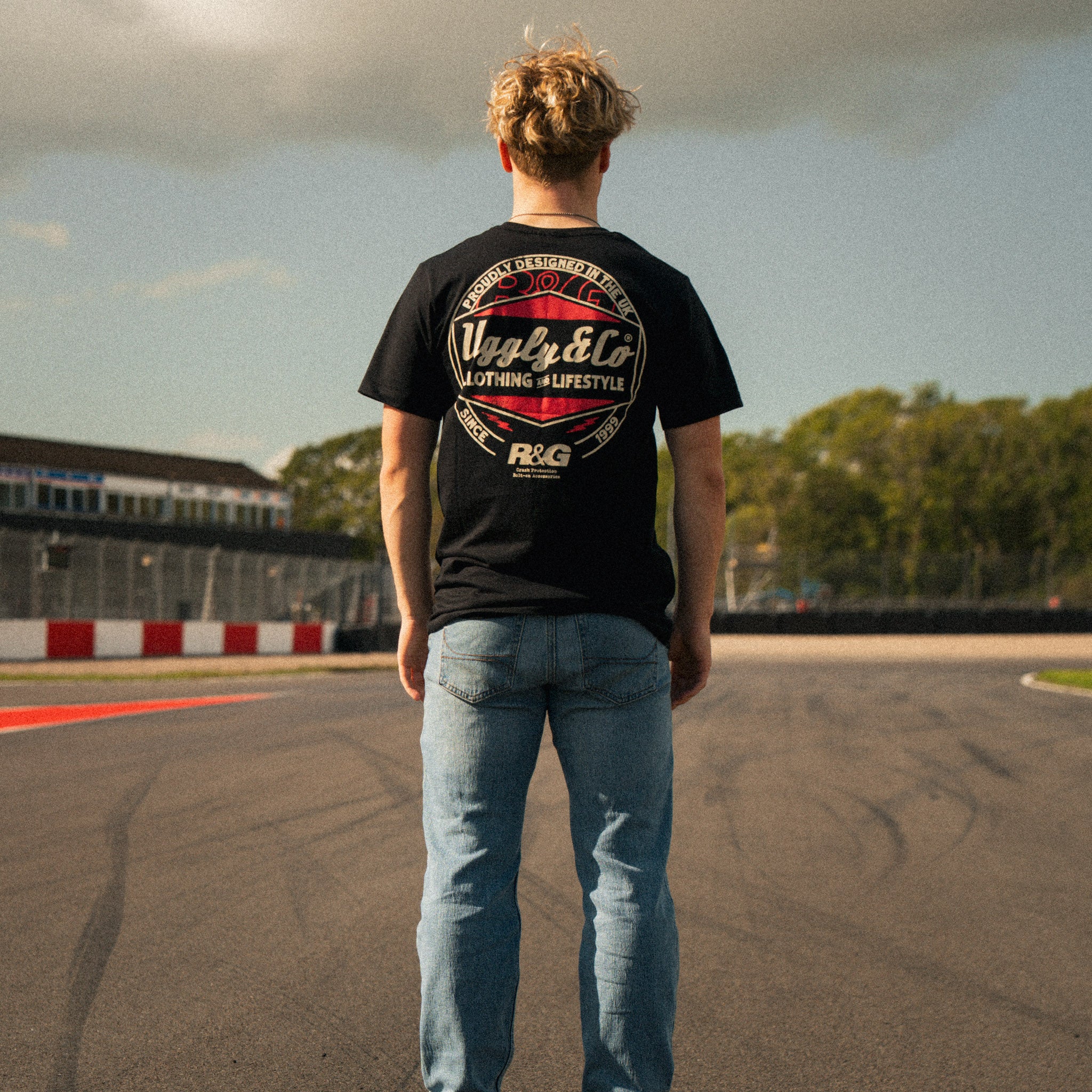 Back view of the R&G Crash Protection x Diamond T-Shirt