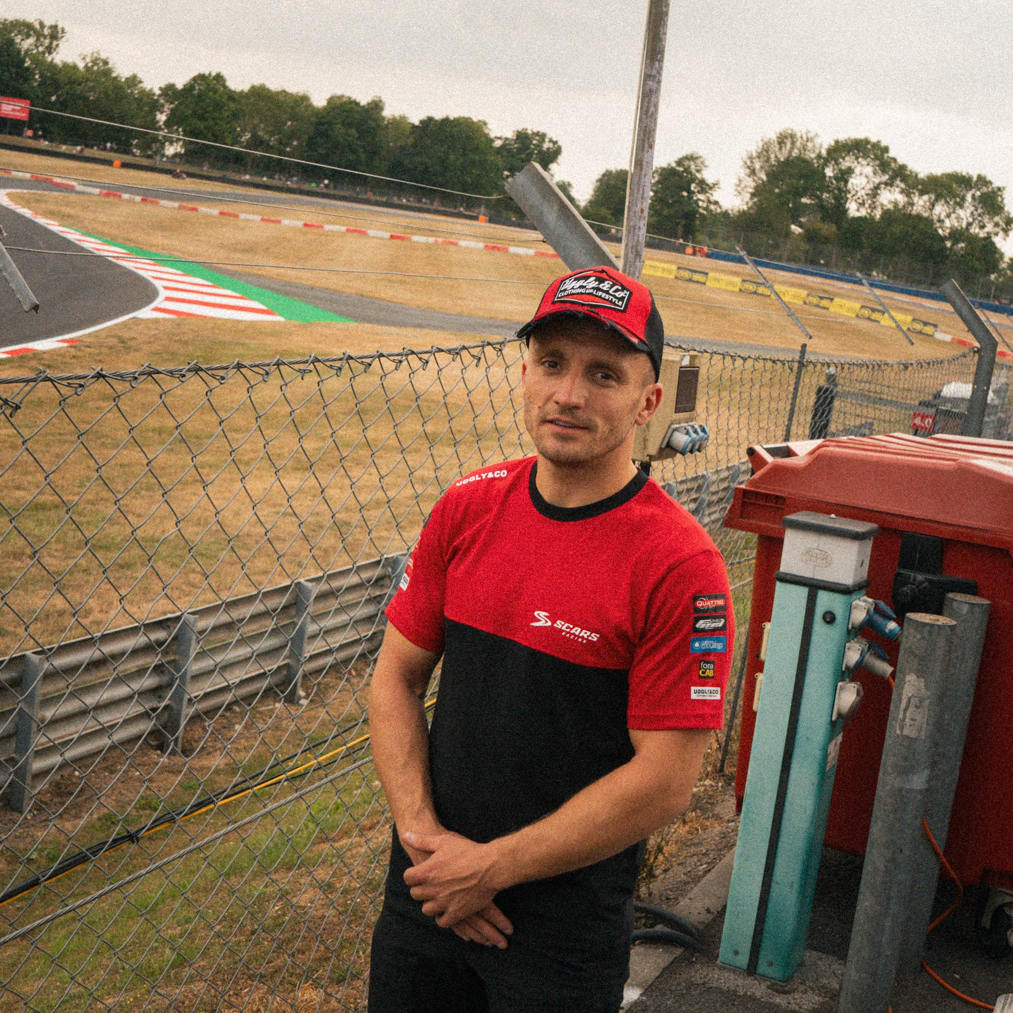 Scars Racing T-shirt worn by Luke Stapleford during a race weekend