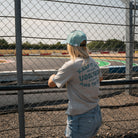 Rear mesh and adjustable fastening on the turquoise and black Retro Diamond trucker cap