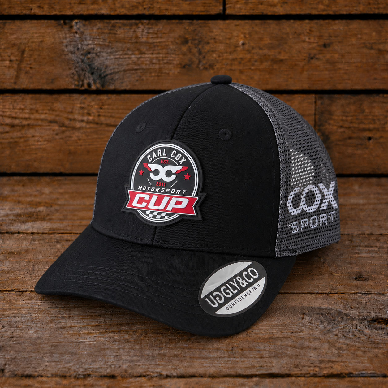 Uggly & Co Carl Cox Motorsport Cup Cap featuring race inspired detailing.