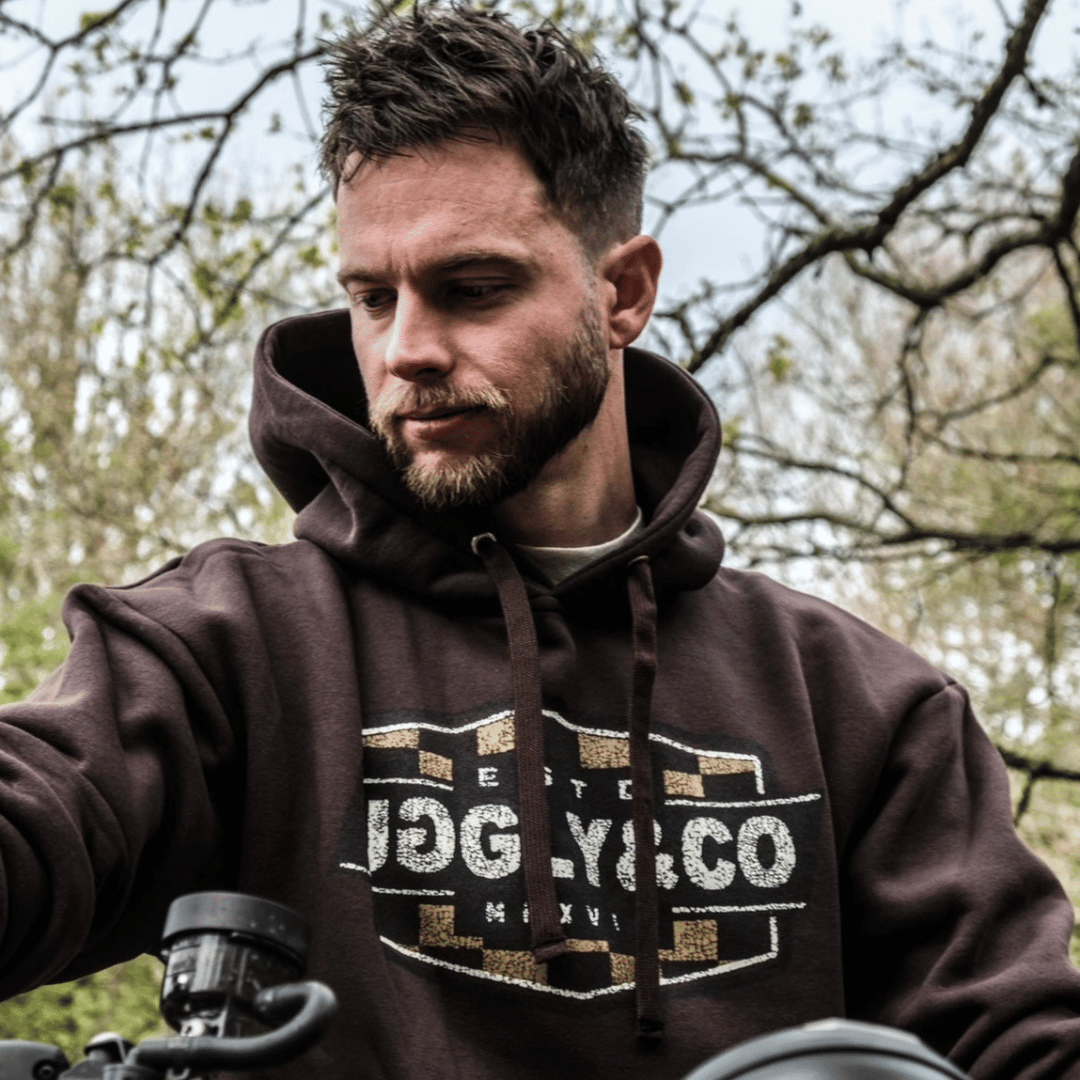 Chequered hoodie top