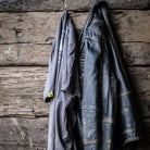 motorcycle suits rack DIY Project with a Leather jacket, Motorcycle BOX Helmet, and Grey Uggly&co Biker tshirt